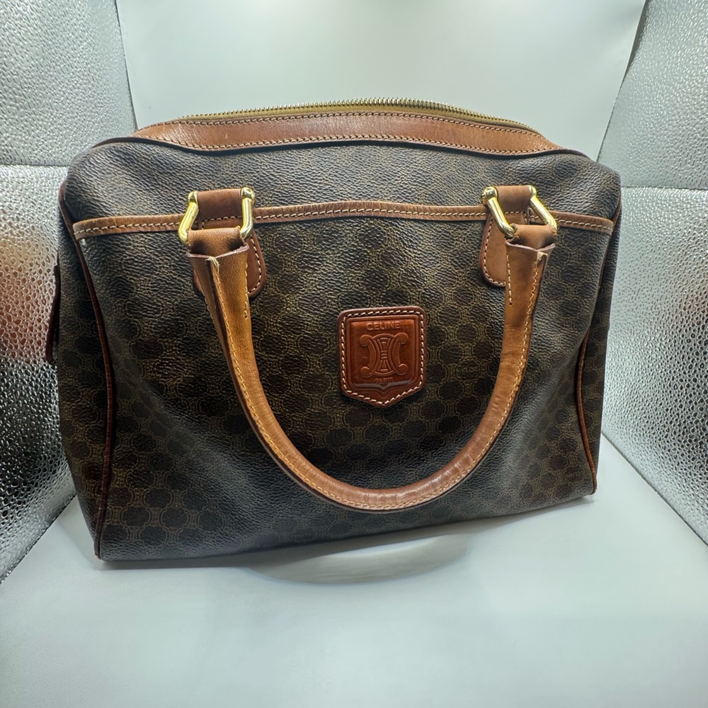 Celine Macadam Pattern Boston Bag
